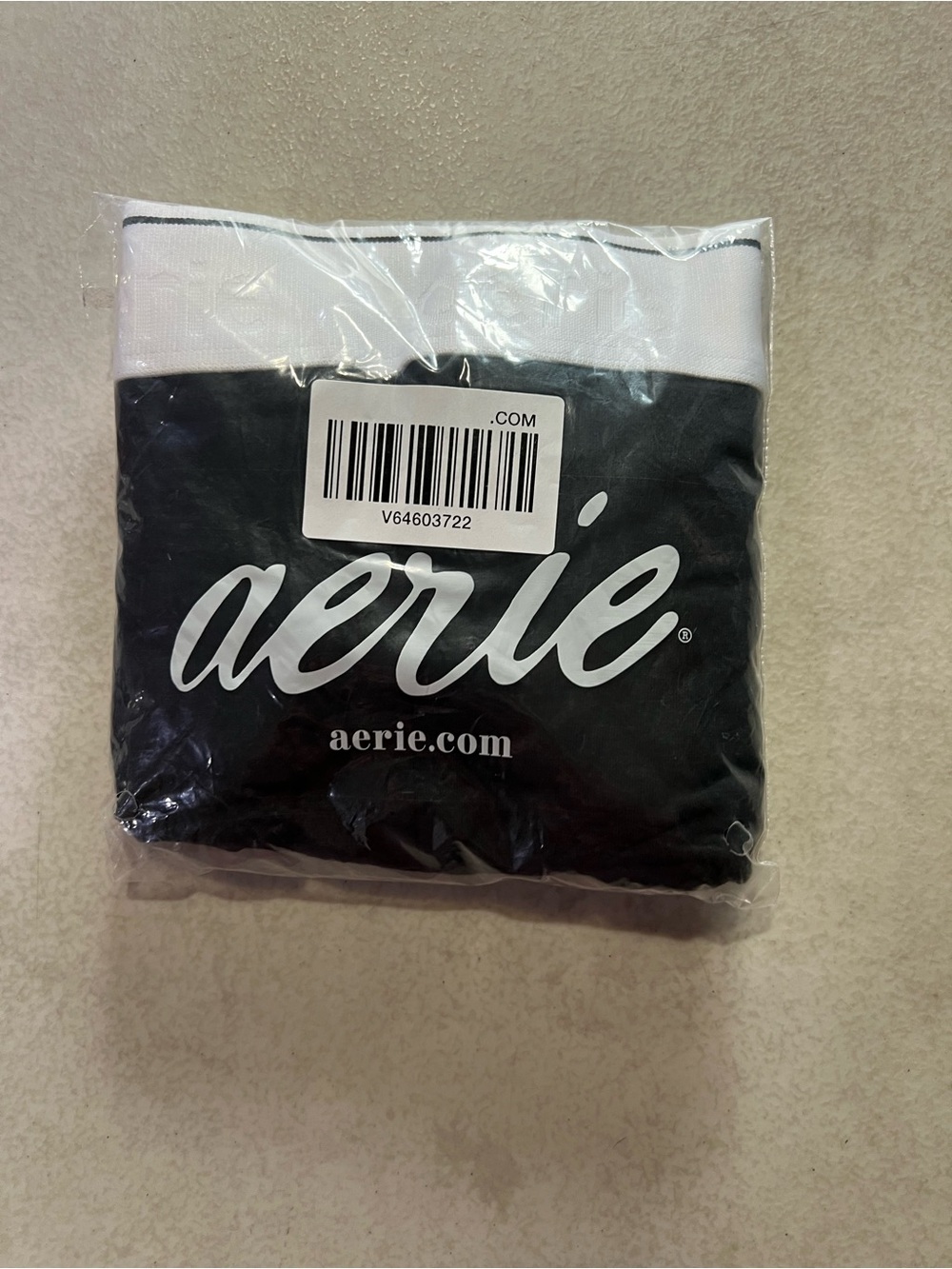 aerie Black & White Logo Cotton Briefs